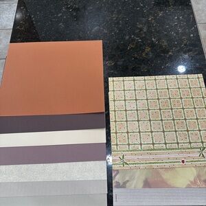 Assorted Craft Paper Scrapbook Set